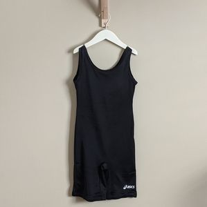 ASICS Black Unibody Short Bodysuit Biking Jumpsuit